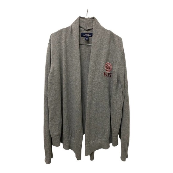 Lands' End Sweaters - Lands' End Outfitters Cardigan LARGE Gray Open Front Knit WPI Winter Wear Casual